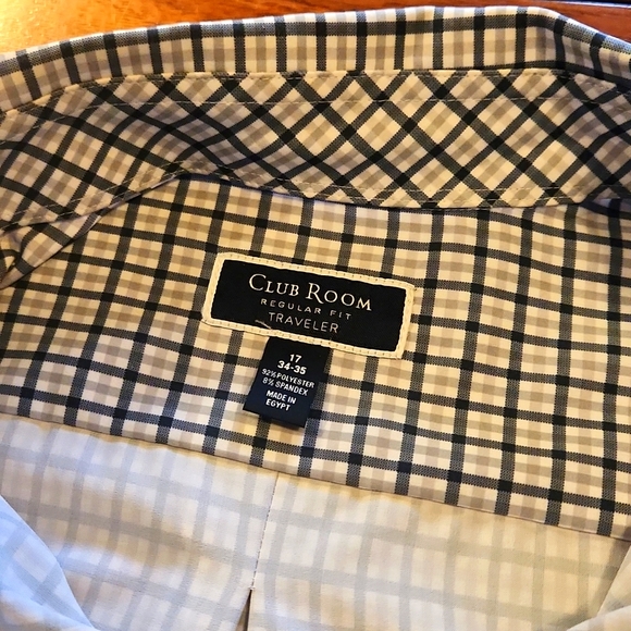 Club Room checked shirt 17 34-35 - Picture 2 of 4